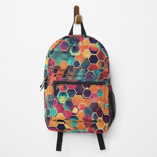 Item preview, Creative Geometric Colorful Pattern "Hexagonal Pulse" designed and sold by ZipperDragon88.