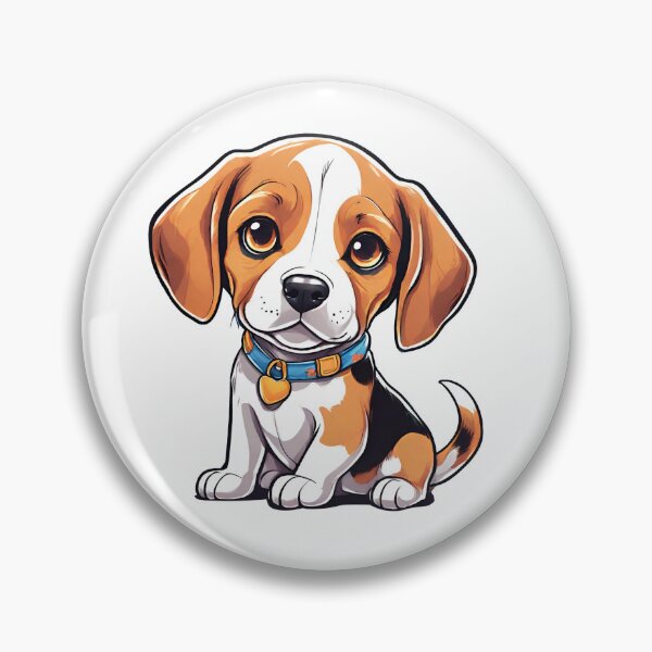 Item preview, Bruno The Cute Watercolor Kawaii Beagle Dog designed and sold by justpurrfect.