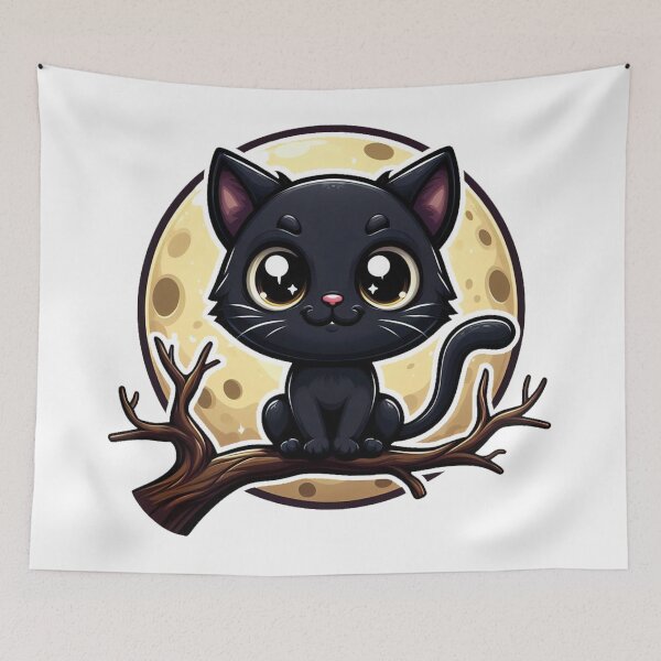 Item preview, BLACK CAT MOON designed and sold by GMICHAELSF.