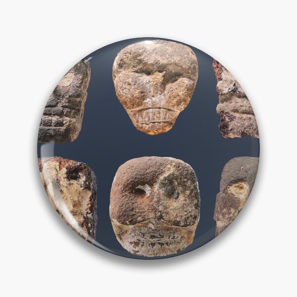 Item preview, Tzompantli Mexican carved rock designed and sold by ocelotlcalli.