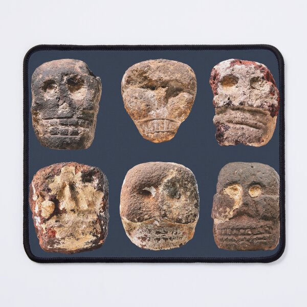 Item preview, Tzompantli Mexican carved rock designed and sold by ocelotlcalli.