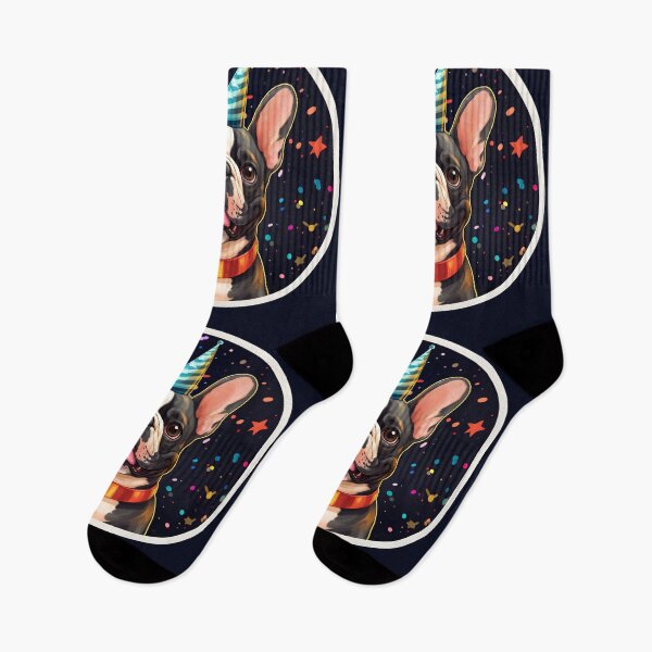 Item preview, Cute French Bulldog Celebrating Her Birthday designed and sold by VivaIconicPrint.