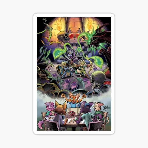 Dungeon Cats - Surrounded Sticker
