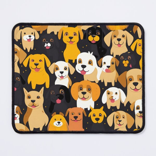 Item preview, happy dog all over animal print designed and sold by dcrc.