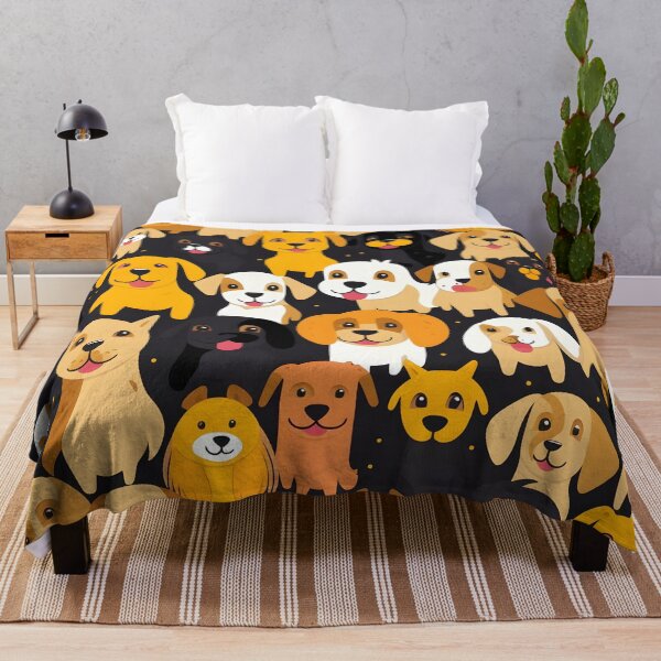 Item preview, happy dog all over animal print designed and sold by dcrc.