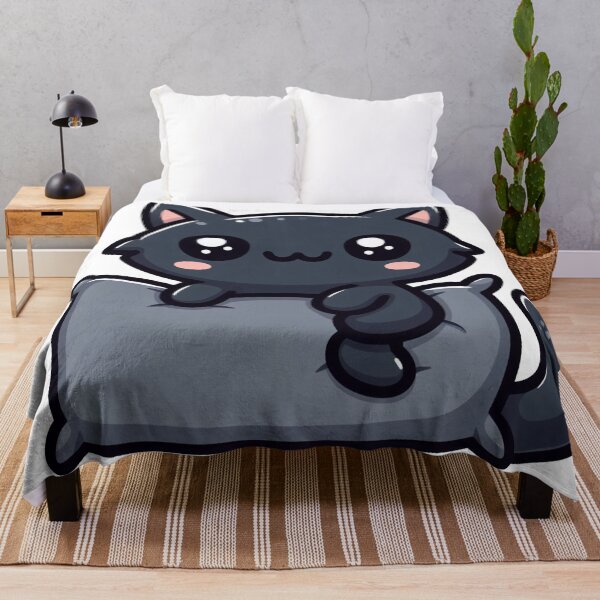 Item preview, CUTE BLACK CAT PILLOW designed and sold by GMICHAELSF.
