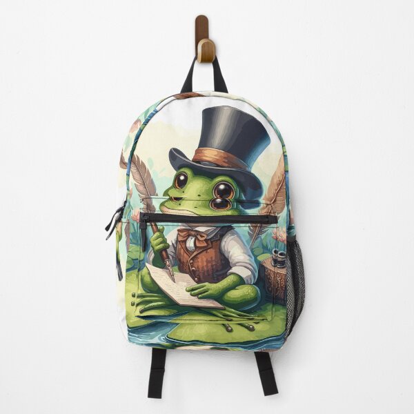 Item preview, Frog in Vest Elegance: Quill Pen Pond Dream designed and sold by Dicoart.
