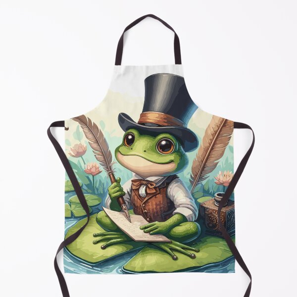 Item preview, Frog in Vest Elegance: Quill Pen Pond Dream designed and sold by Dicoart.