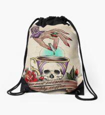 You put poison in my coffee Drawstring Bag