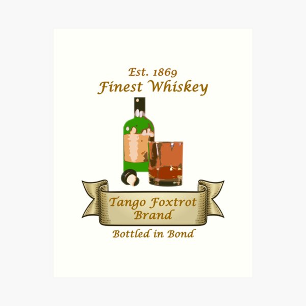 Item preview, Tango Foxtrot Brand Whiskey designed and sold by CoastalCaptures.