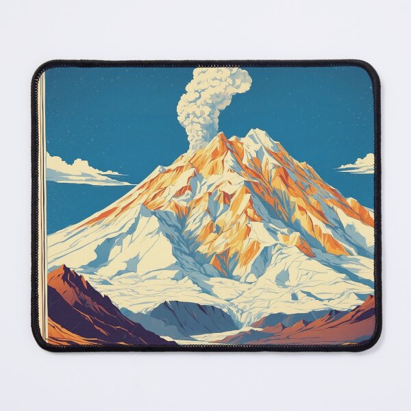 Aperçu de l'œuvre Volcan Lanin Argentine Vintage Poster Tourisme créée et vendue par TravelersGems.