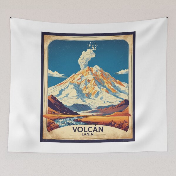 Item preview, Volcan Lanin Argentina Vintage Poster Tourism  designed and sold by TravelersGems.