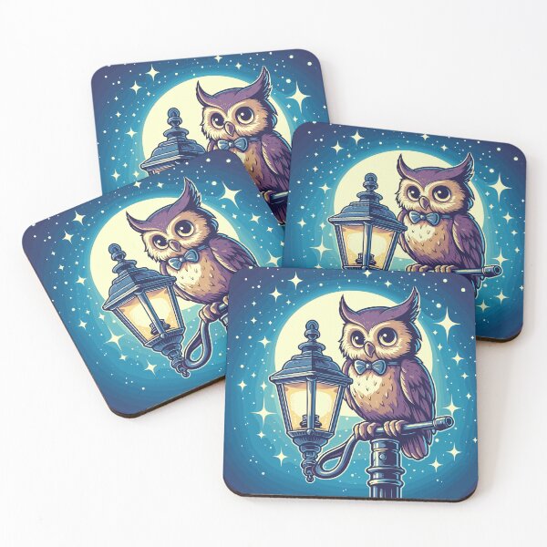 Item preview, Vintage Vigilance: Retro Cartoon Owl Charm designed and sold by Dicoart.