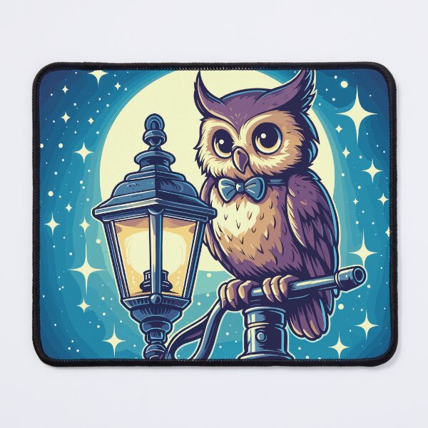 Item preview, Vintage Vigilance: Retro Cartoon Owl Charm designed and sold by Dicoart.