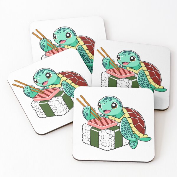 Item preview, Funny Animal Sea Turtle Eating Musubi designed and sold by TKsTees.