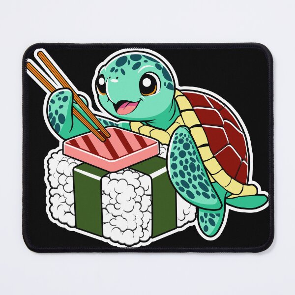 Item preview, Funny Animal Sea Turtle Eating Musubi designed and sold by TKsTees.
