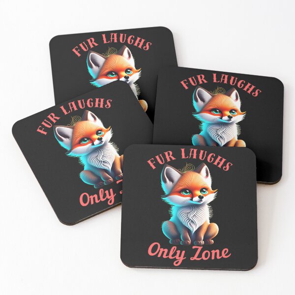 Item preview, Fur Laughs Only Zone. retro fox designed and sold by FoxVibes.