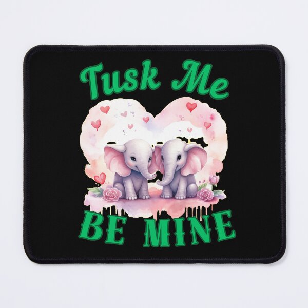Item preview, Tusk Me, Be Mine. elephant portrait designed and sold by ElephantVibes.