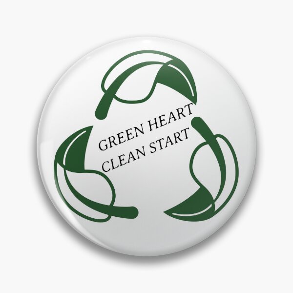Item preview, Green Heart Clean Start designed and sold by TonsOShirts.