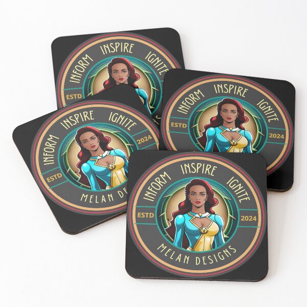 Item preview, Marvelous Superhero Woman Inform Inspire Ignite Yellow Blue designed and sold by Melan Designs.
