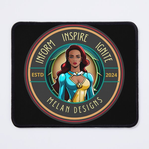 Item preview, Marvelous Superhero Woman Inform Inspire Ignite Yellow Blue designed and sold by Melan Designs.