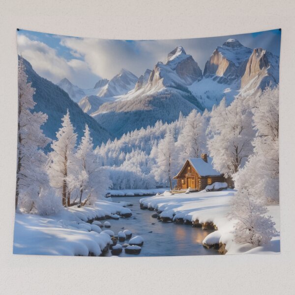 Artikelvorschau, Winterwald-Flusslandschaft entworfen und verkauft von Simplybe1.