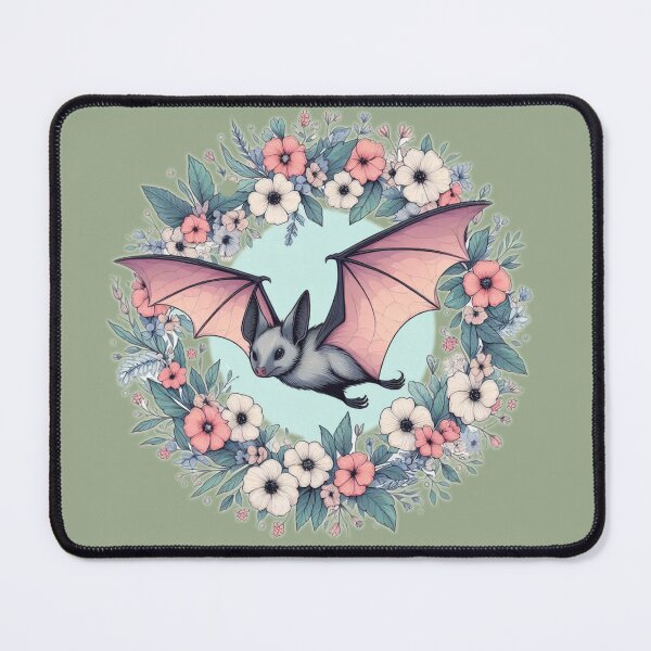 Item preview, Bat floral designed and sold by wiccantoadstyle.