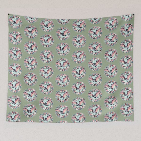 Item preview, Bat floral designed and sold by wiccantoadstyle.