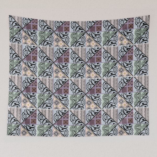 Item preview, Patchwork vintage ornamental pattern background designed and sold by fuzzyfox.