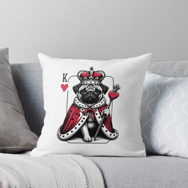Item preview, King/Queen of Hearts Pug designed and sold by creativechaster.