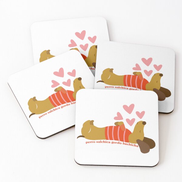 Item preview, Perro Salchicha Dachshund Hearts designed and sold by OscarAndOphelia.