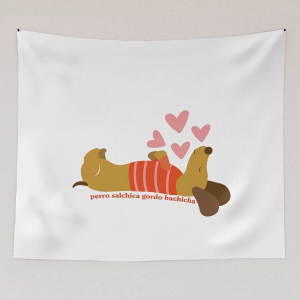 Item preview, Perro Salchicha Dachshund Hearts designed and sold by OscarAndOphelia.