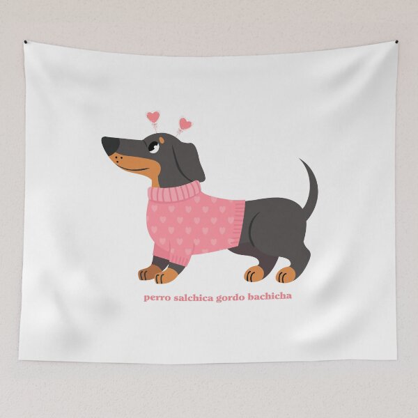 Item preview, Perro Salchicha Valentine's Sweater Dachshund designed and sold by OscarAndOphelia.