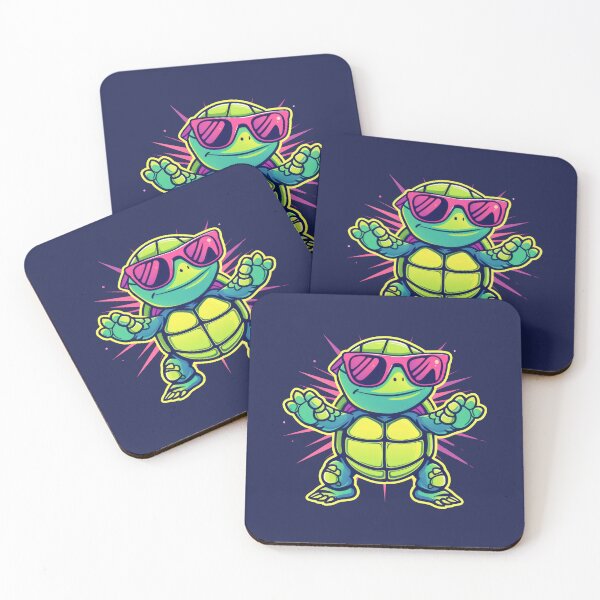 Item preview, Neon Rave Turtle - Electric Shell Party Vibes designed and sold by cruzjone.