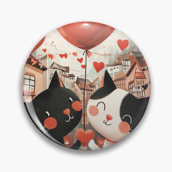 Item preview, Pareja de gatos San Valentín designed and sold by Petschar.