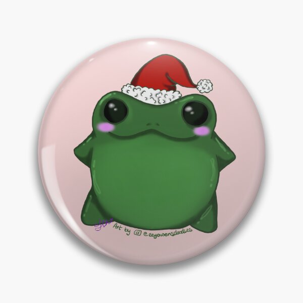 Item preview,  Chubby Frog in Santa Hat designed and sold by eeyowensdoodles.
