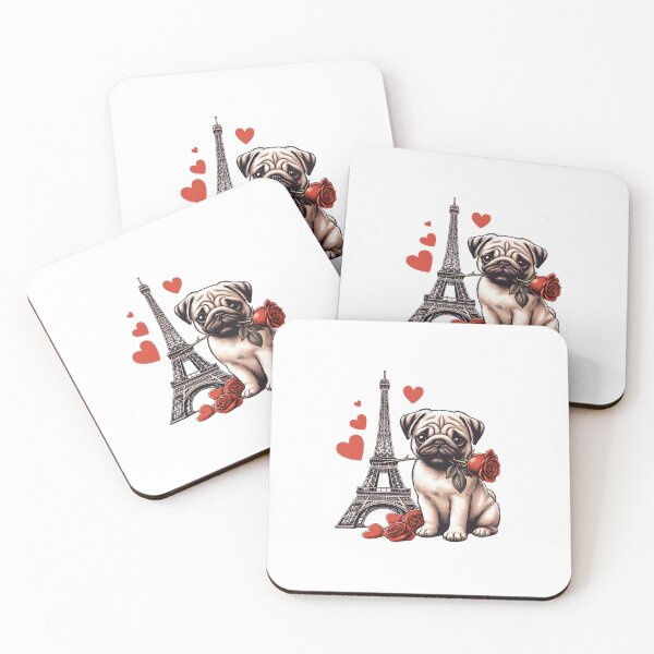 Item preview, Pug Love in Paris designed and sold by creativechaster.