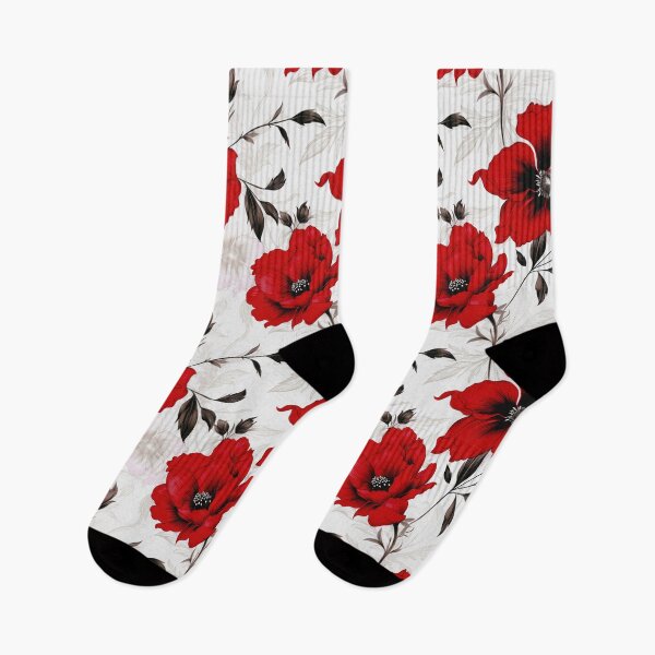 Item preview, Bold Red Floral Elegance designed and sold by Varadar.