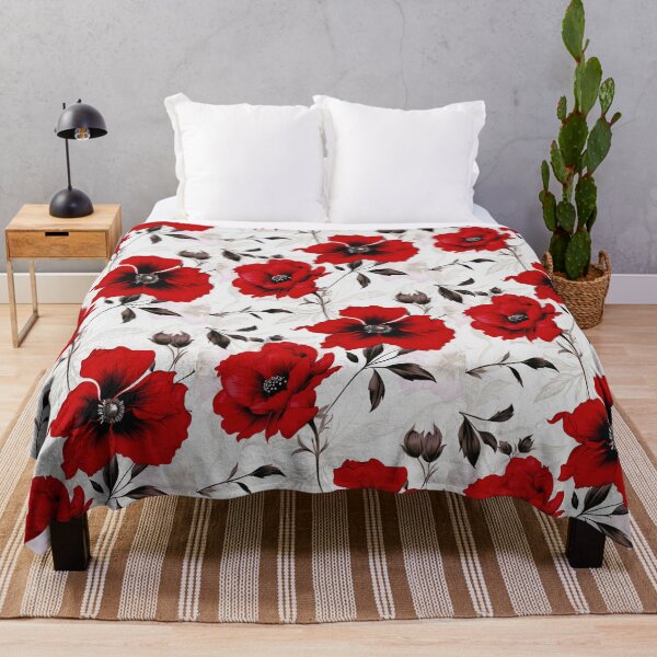 Item preview, Bold Red Floral Elegance designed and sold by Varadar.