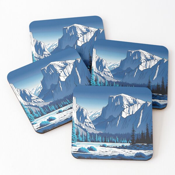 Item preview, Mount El Capitan Snowy Landscape Blue Tones designed and sold by Secondearth.