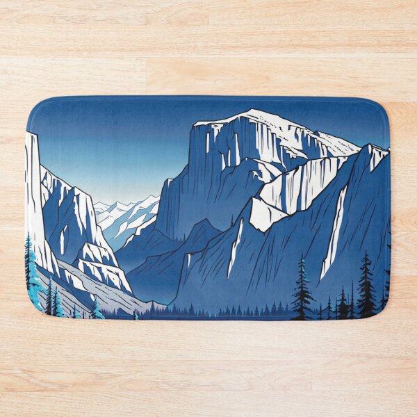 Item preview, Mount El Capitan Snowy Landscape Blue Tones designed and sold by Secondearth.
