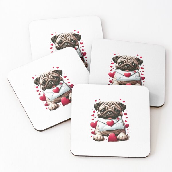 Item preview, Pug's Love Letter designed and sold by creativechaster.