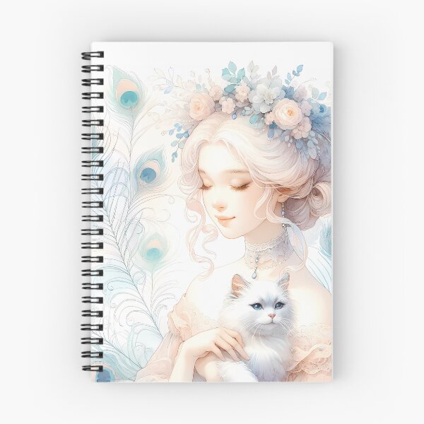 Item preview, A Symphony in Watercolor: The Ethereal Elegance of Feline and Feather designed and sold by DeenaDee.