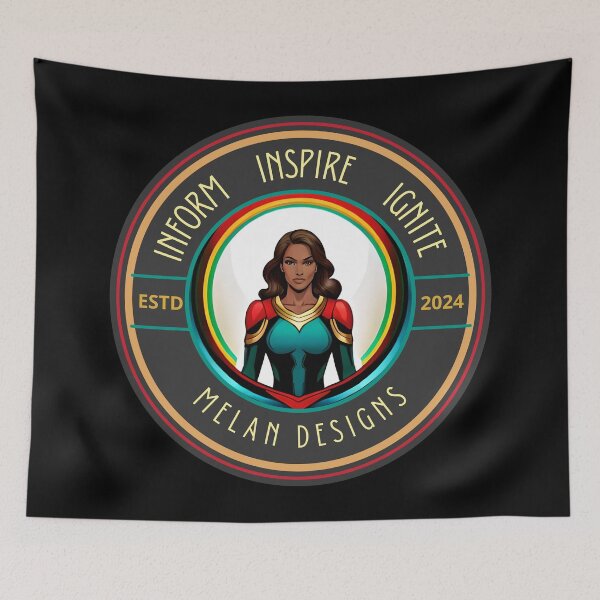 Item preview, Marvelous Superhero Inform Inspire Ignite Empowered Rasta Girl designed and sold by Melan Designs.