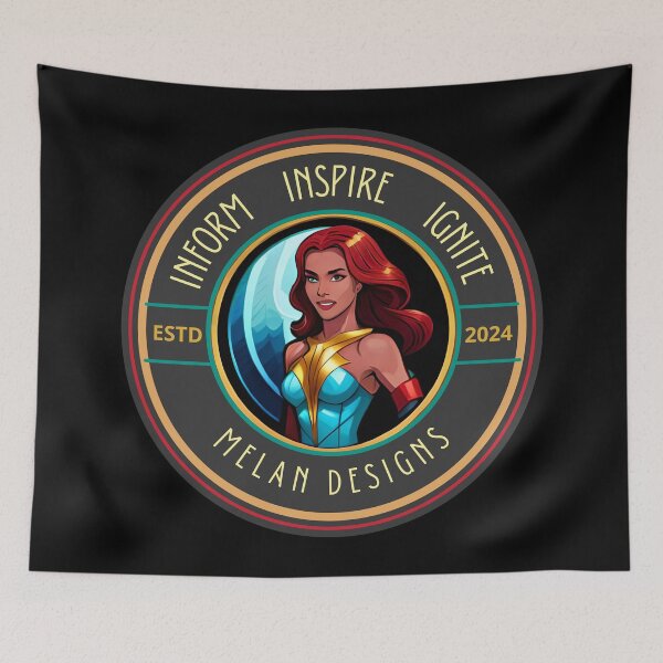 Item preview, Marvelous Superhero Inform Inspire Ignite Inspirational Redhead Woman designed and sold by Melan Designs.