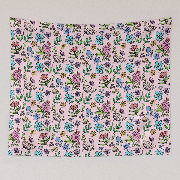 Item preview, Floral Garden Mural (1st copy) designed and sold by Charmy Design.