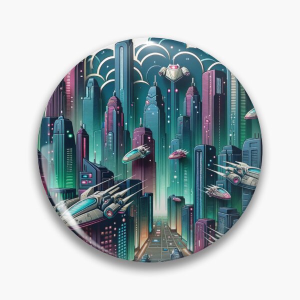 Item preview,   Vibrant Neon Cybercity Art Sticker Volume 4 designed and sold by mymagicstoreus.