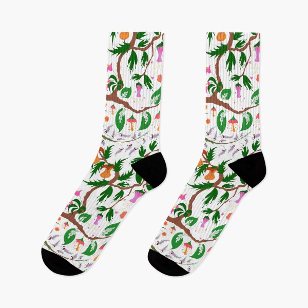 Item preview, Fairy floral seamless pattern with unusual plants, trees and flowers designed and sold by fuzzyfox.