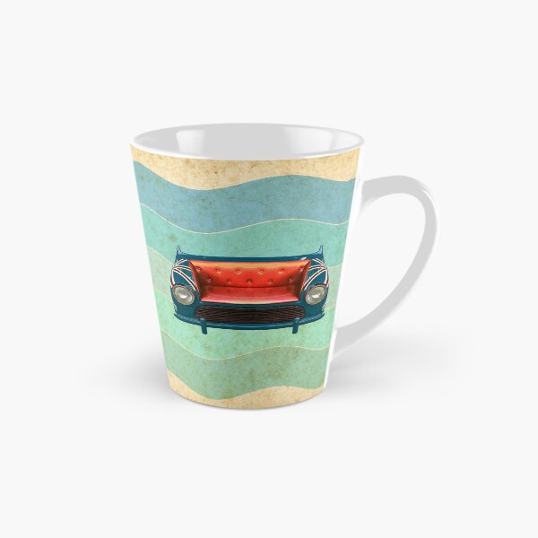 Aperçu de l'œuvre Conception rétro de canapé de voiture vague bleue et rouge créée et vendue par simplestic.