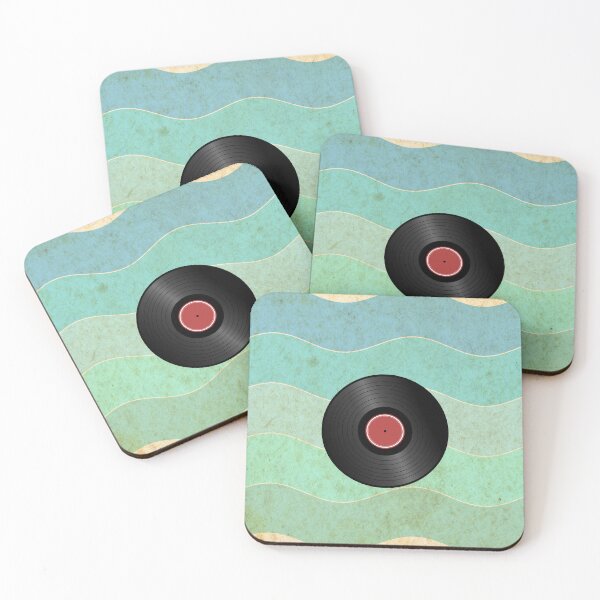 Item preview, Blue Wave Vinyl CD Retro Design designed and sold by simplestic.